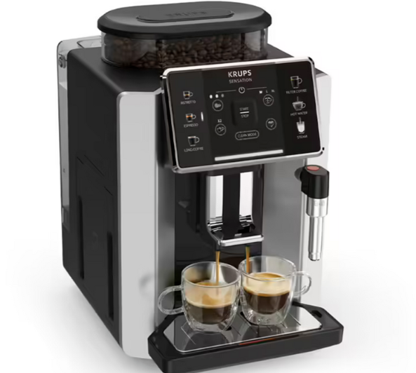 Kaffeevollautomat – Krups Kaffeevollautomat Sensation grau und schwarz – Krups