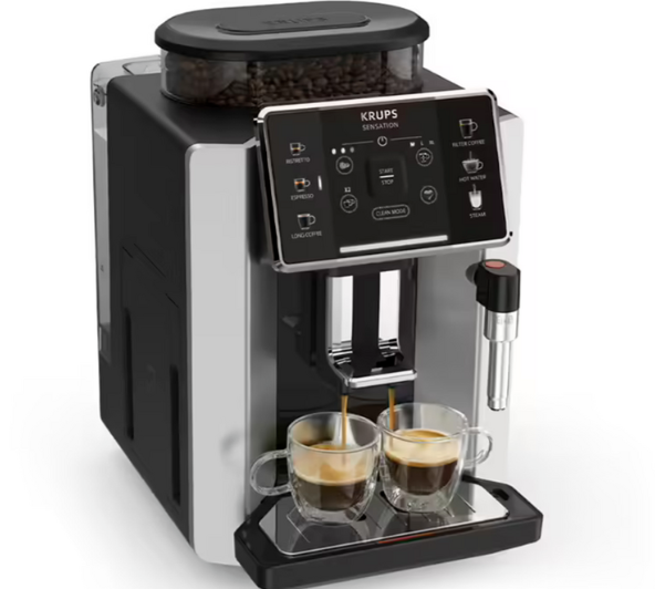 Krups Kaffeevollautomat Sensation grau und schwarz