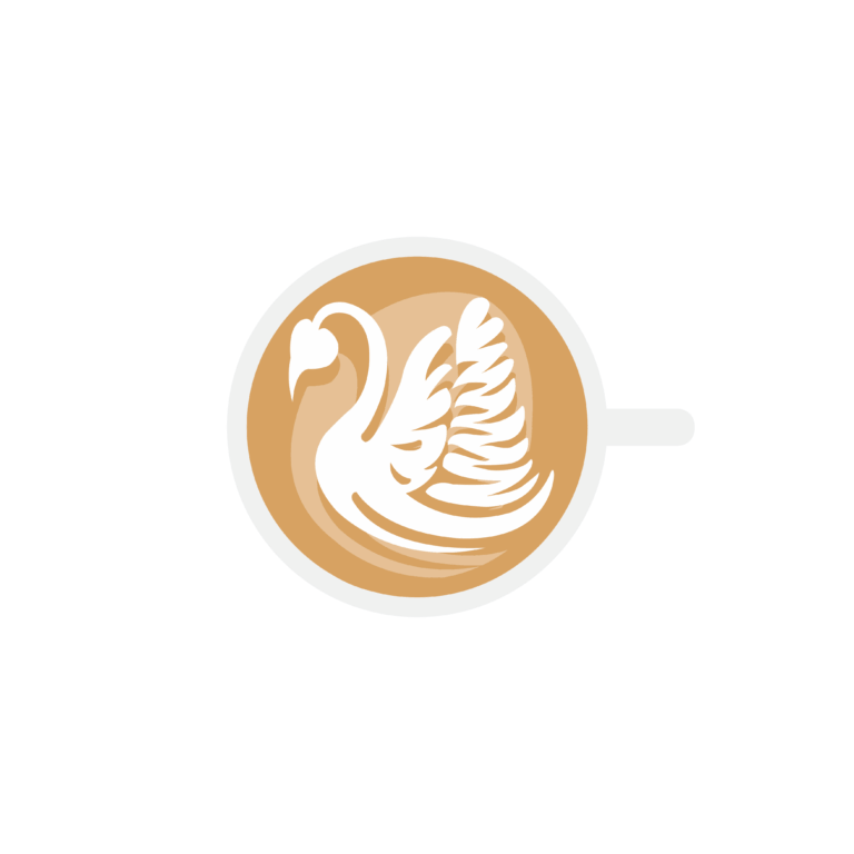 Schwan in Latte Art