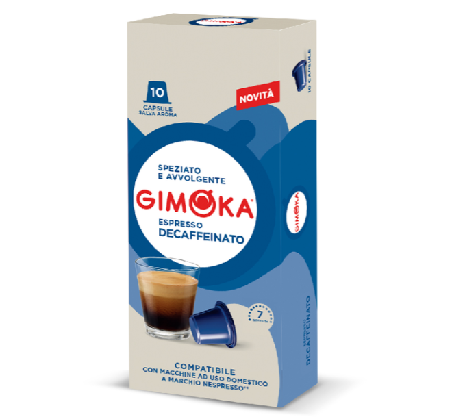 Kapseln – mild entkoffeiniert – Gimoka -10 Nespresso Original kompatible Kapseln