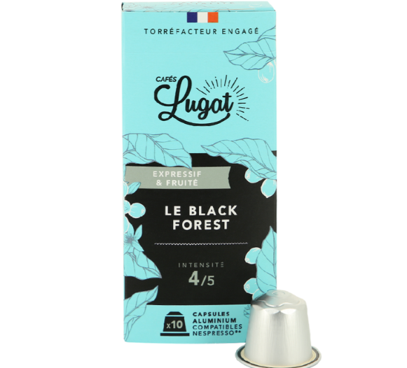 Kapseln - Cafés Lugat – Black Forest – 10 Nespresso* Original kompatible Kapseln